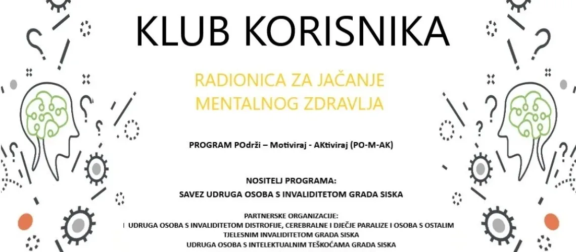 1. klub korisnika pomak radionice jačanje mentalnog zdravlje 19.3.2025.